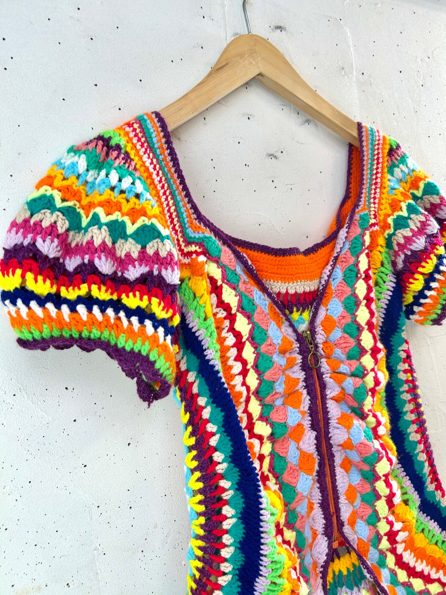 Vintage Granny Square Knit  [H33599]
