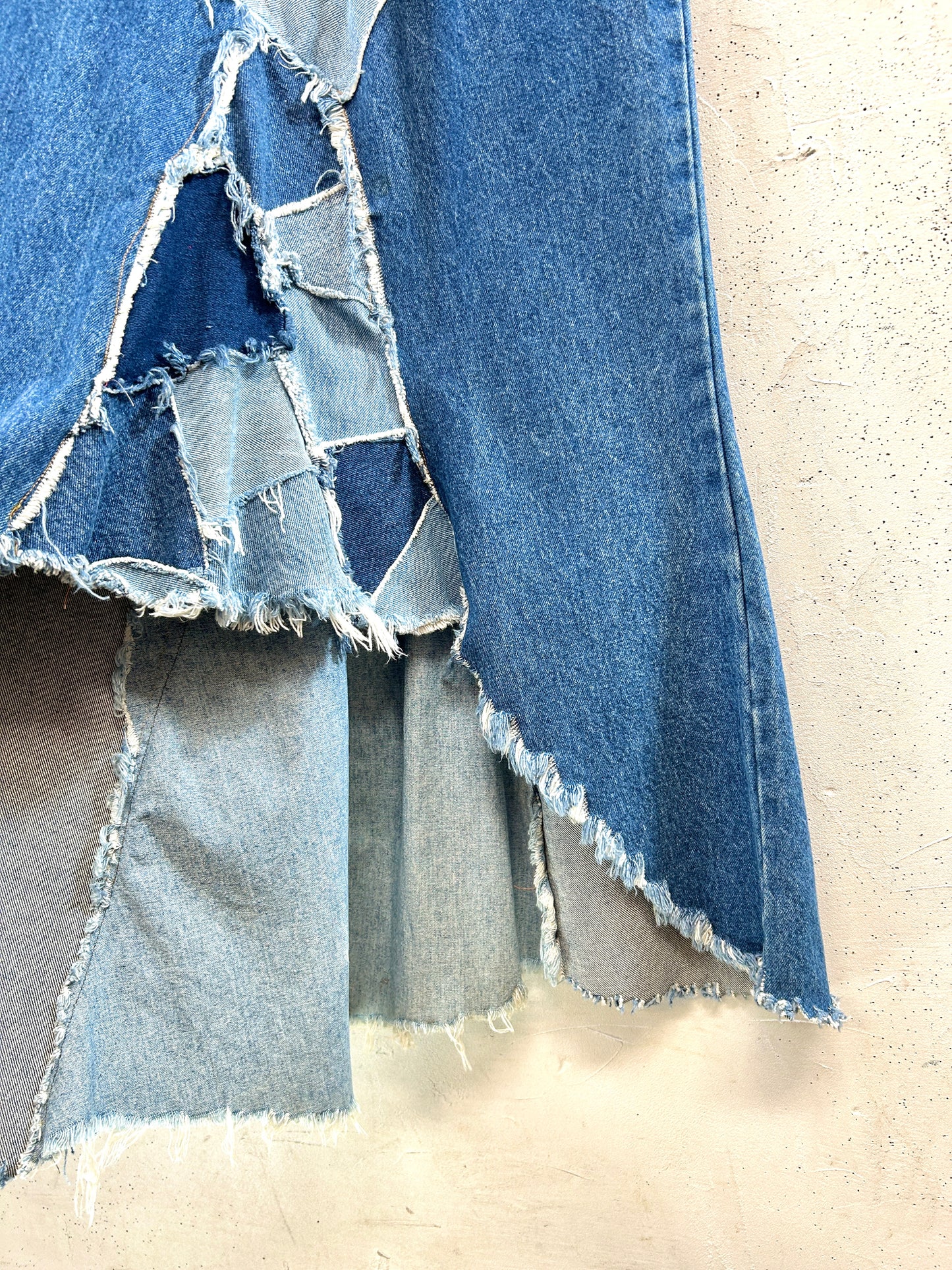 Vintage Denim Patchwork Skirt [F32635]