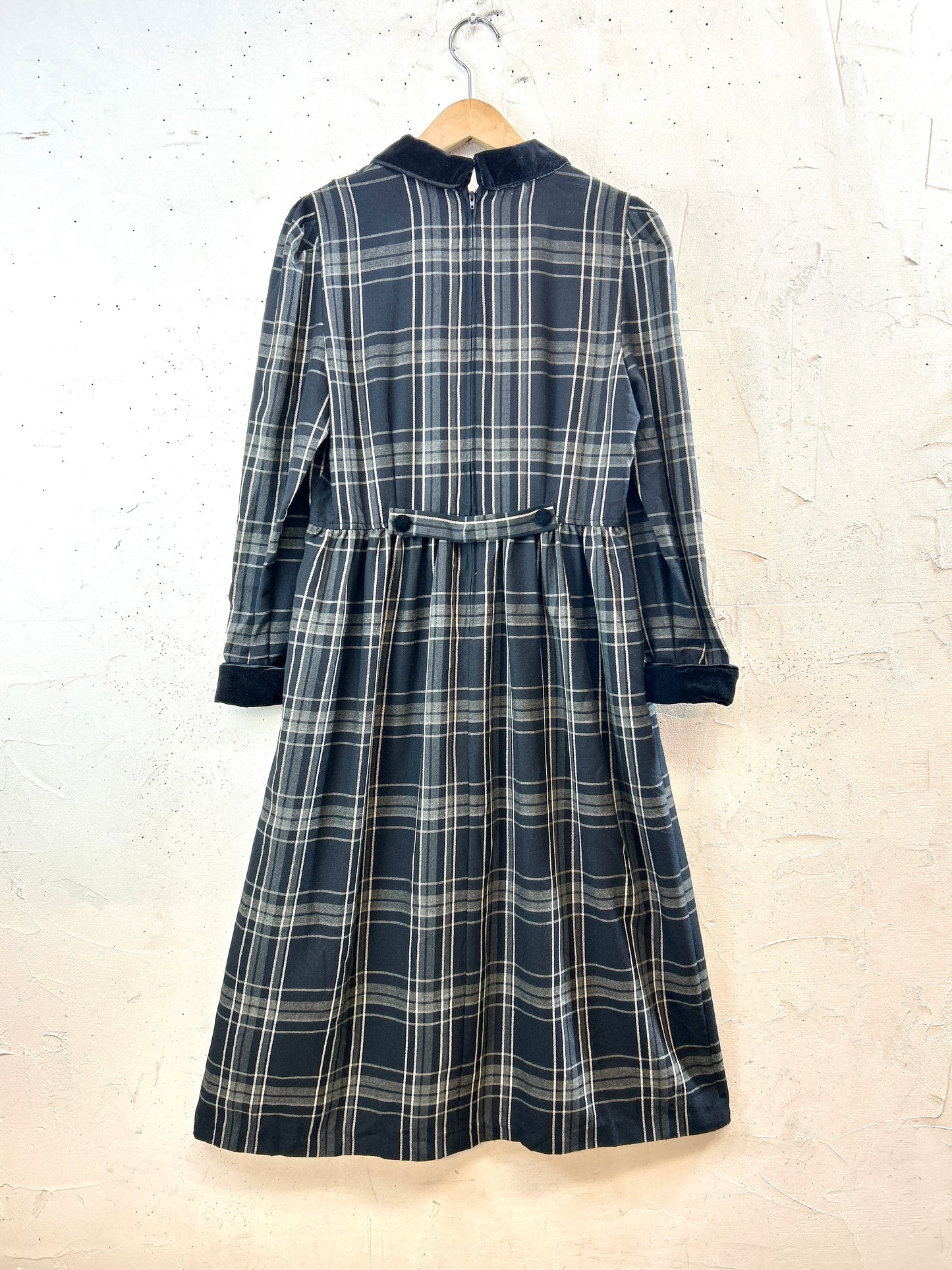 Vintage Plaid Dress [J30650]