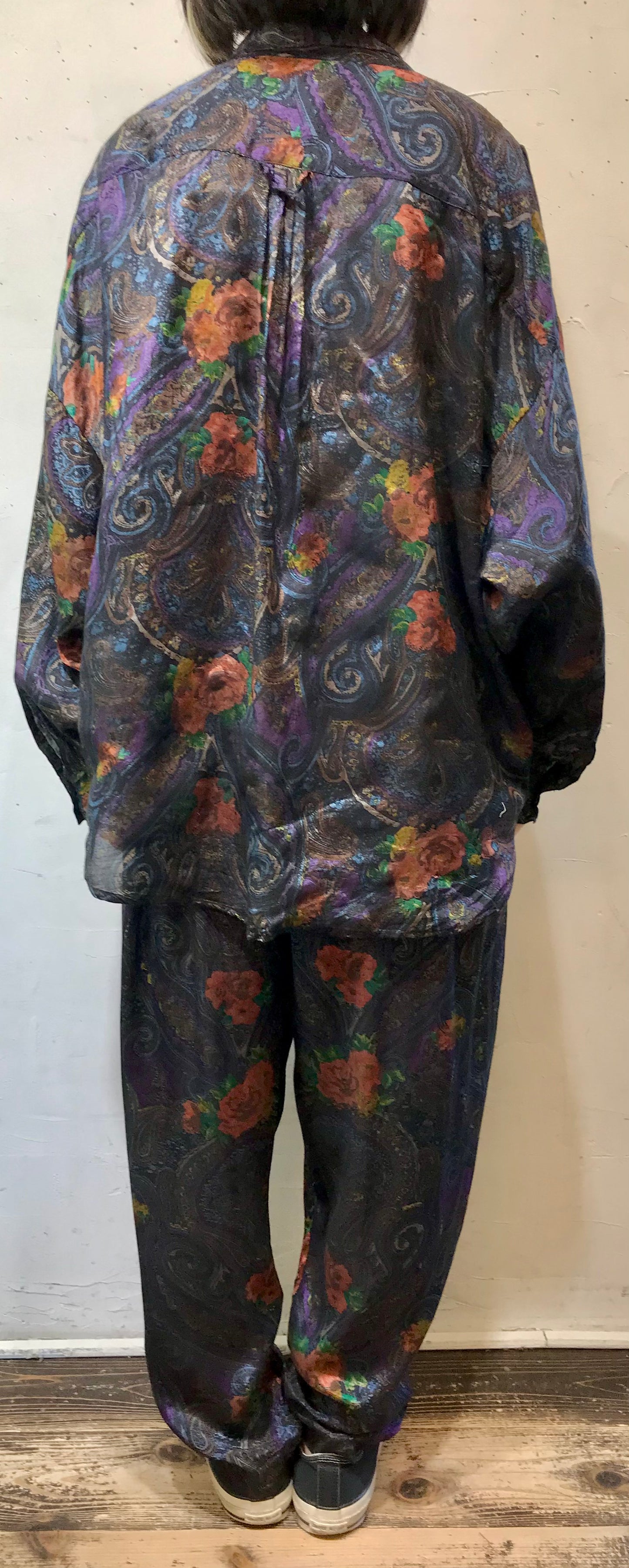 Vintage Rayon Set Up Blouse ＆ Pants [K25603]