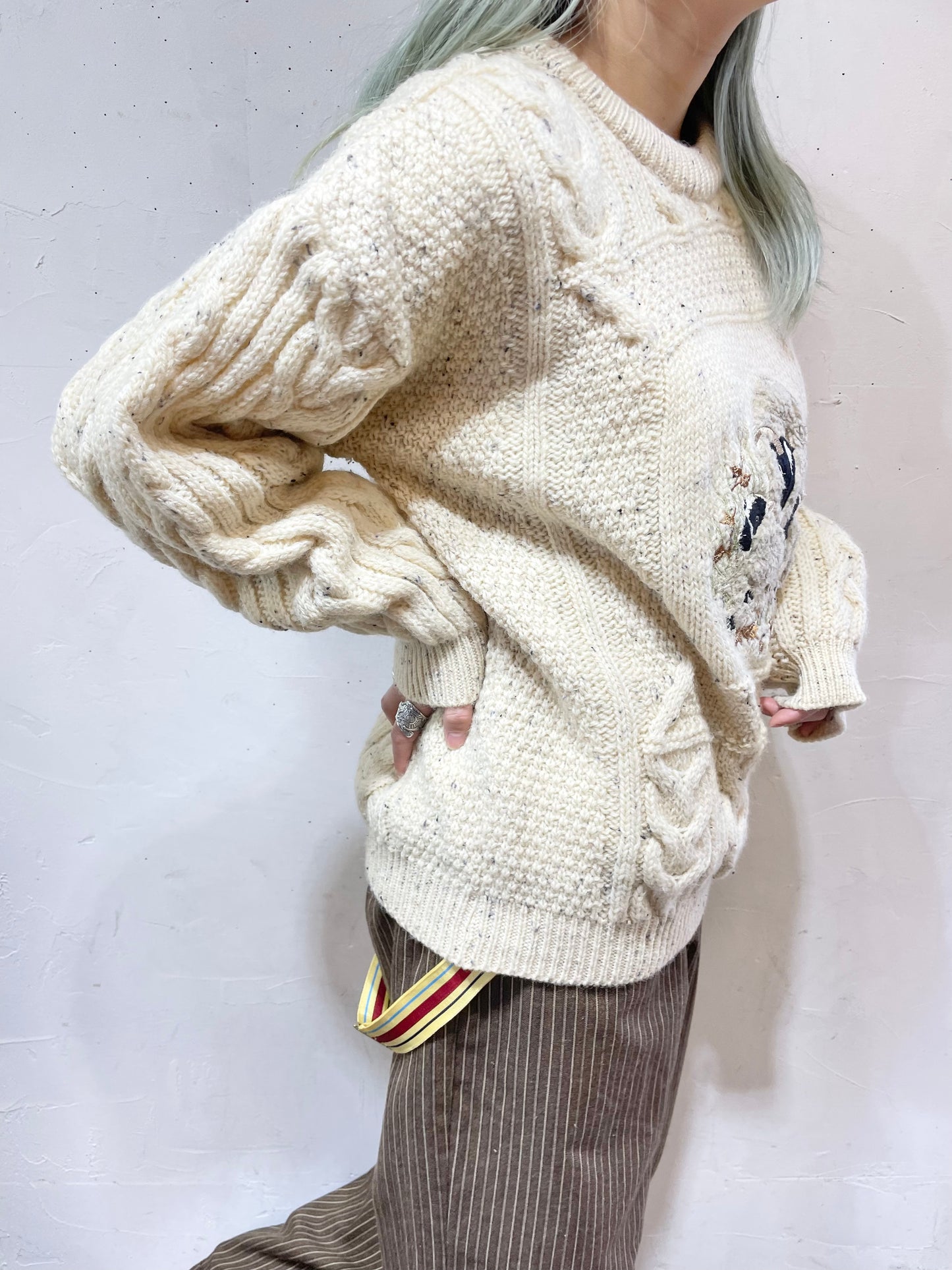 Vintage Aran Knit Sweater [A25994]