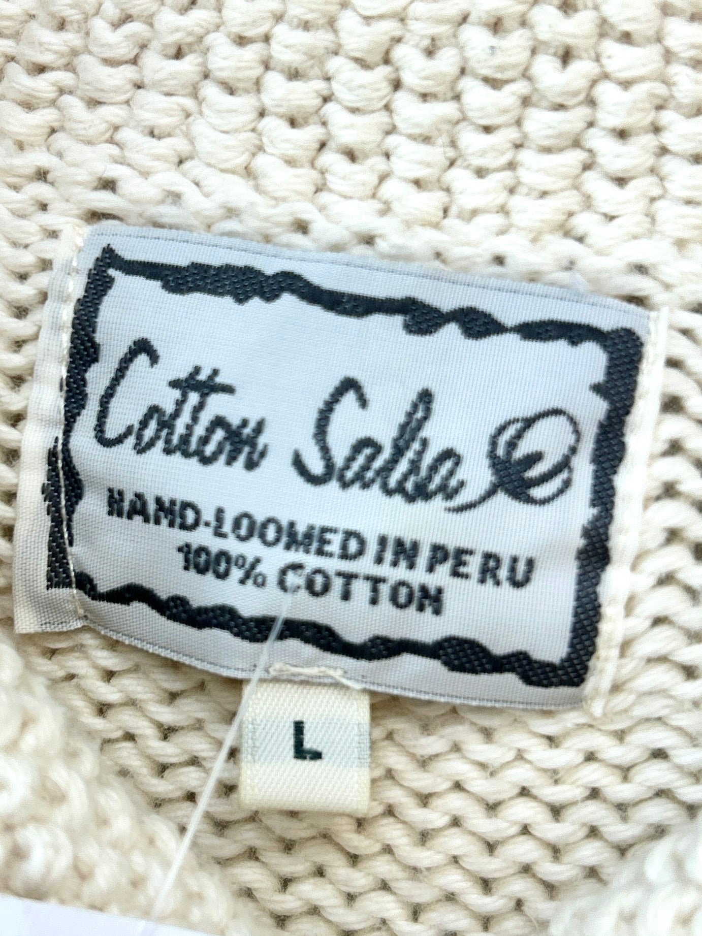 Vintage Knit Cardigan HAND MADE IN PERU [B31561]