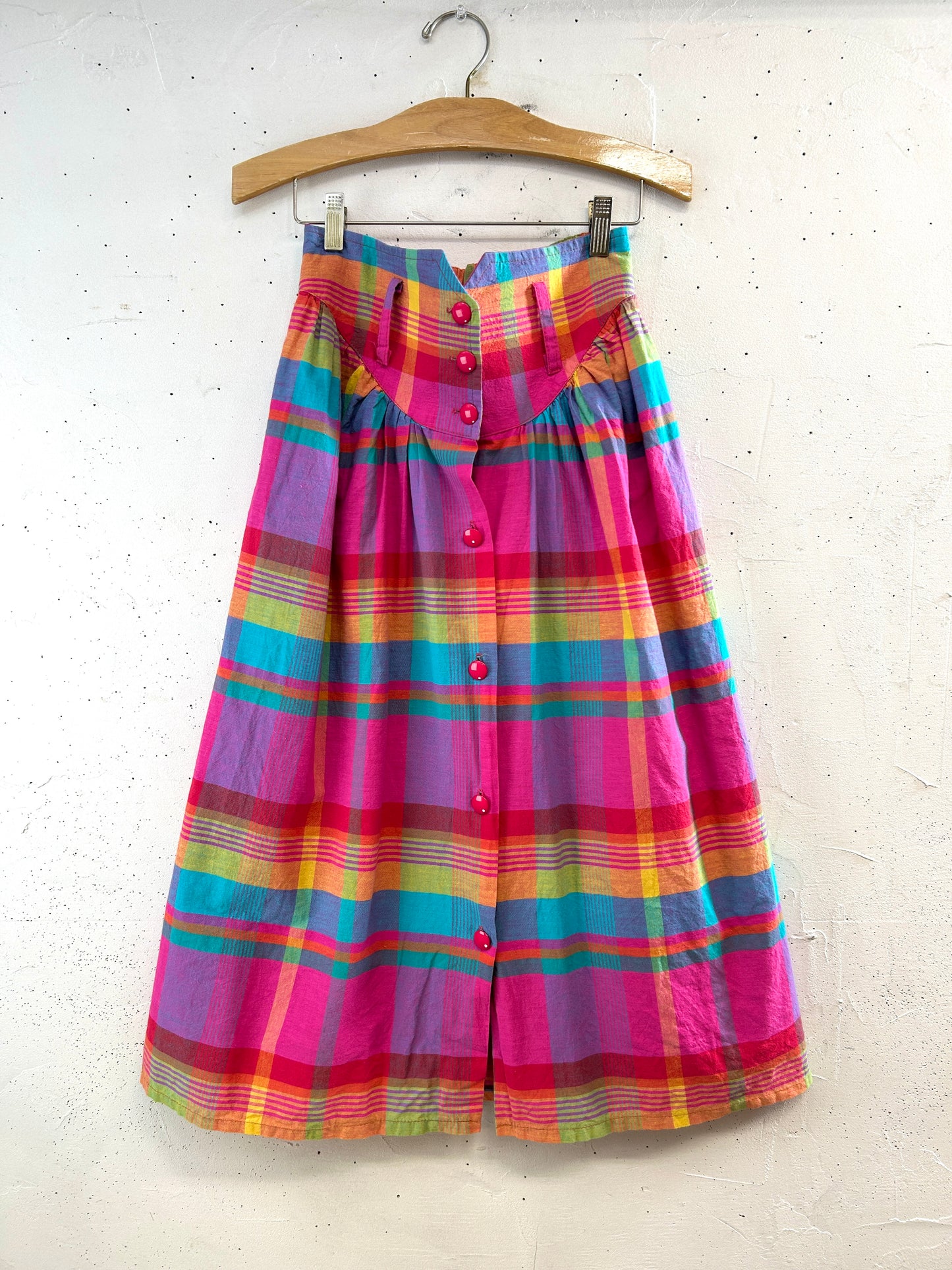 Vintage Plaid Skirt MADE IN FRANCE [D32194]