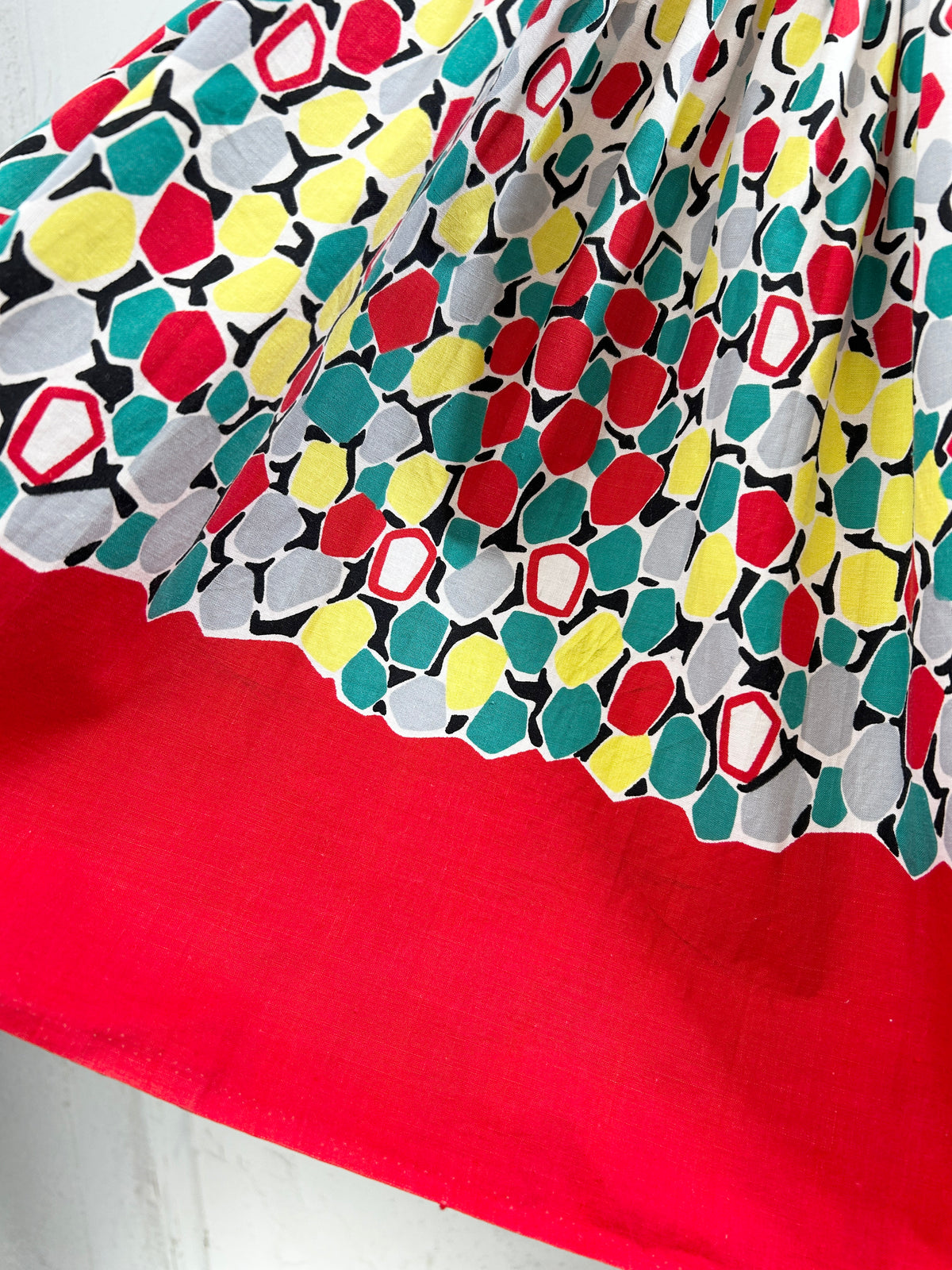 '50s Vintage End Pattern Skirt [J34113]