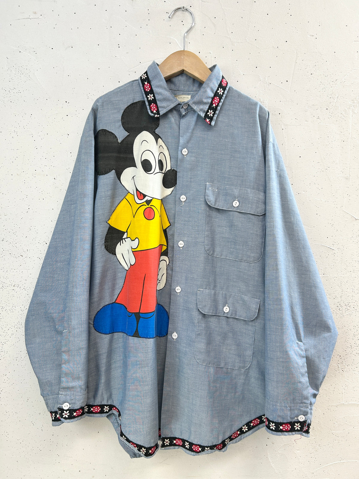 '70s Vintage Chambray Shirt 〜Mickey BIG MAC〜 [I33934]