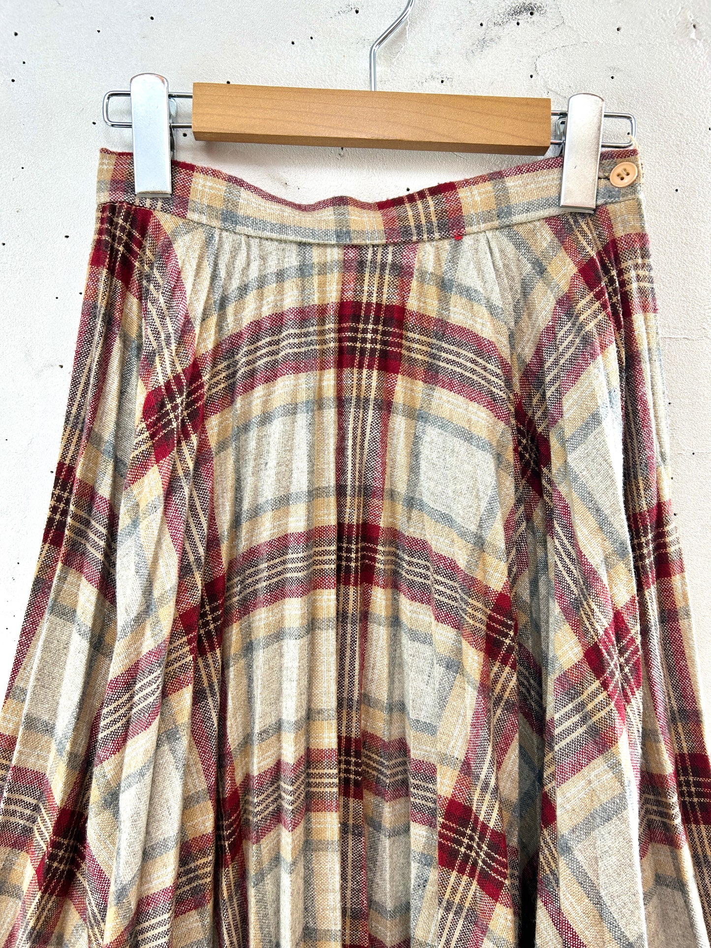 Vintage Wool Pleats Skirt [J30517]