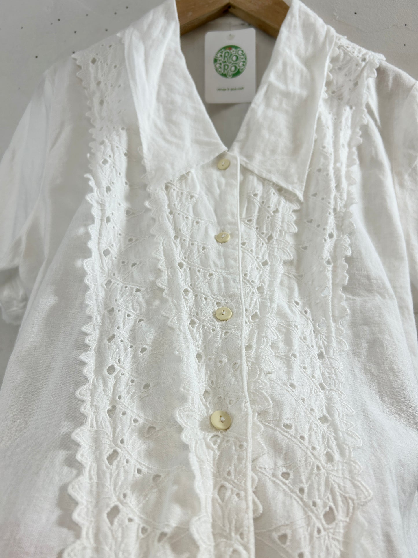 Vintage White Blouse [H30788]