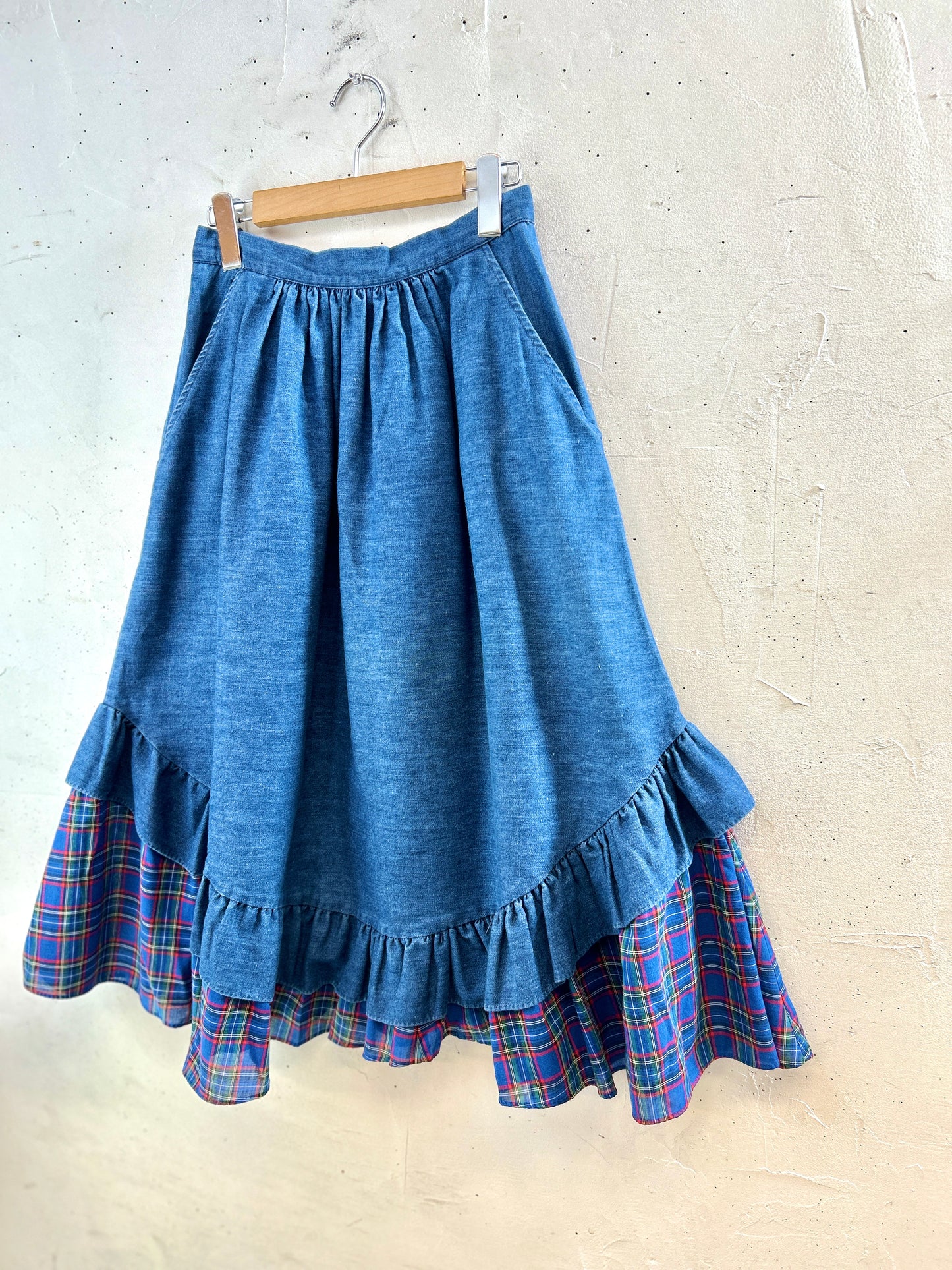 Vintage Tiered Skirt  new york  [H30822]