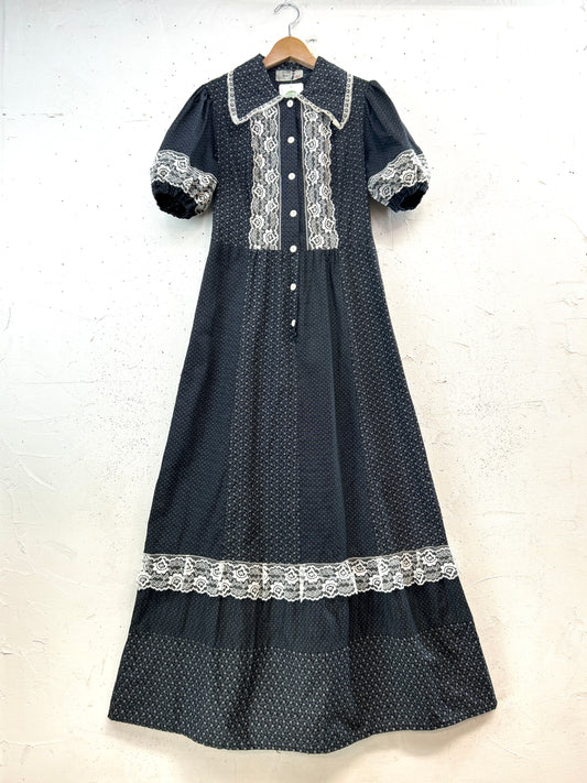 '70s Vintage Dress Made in France [B31672]