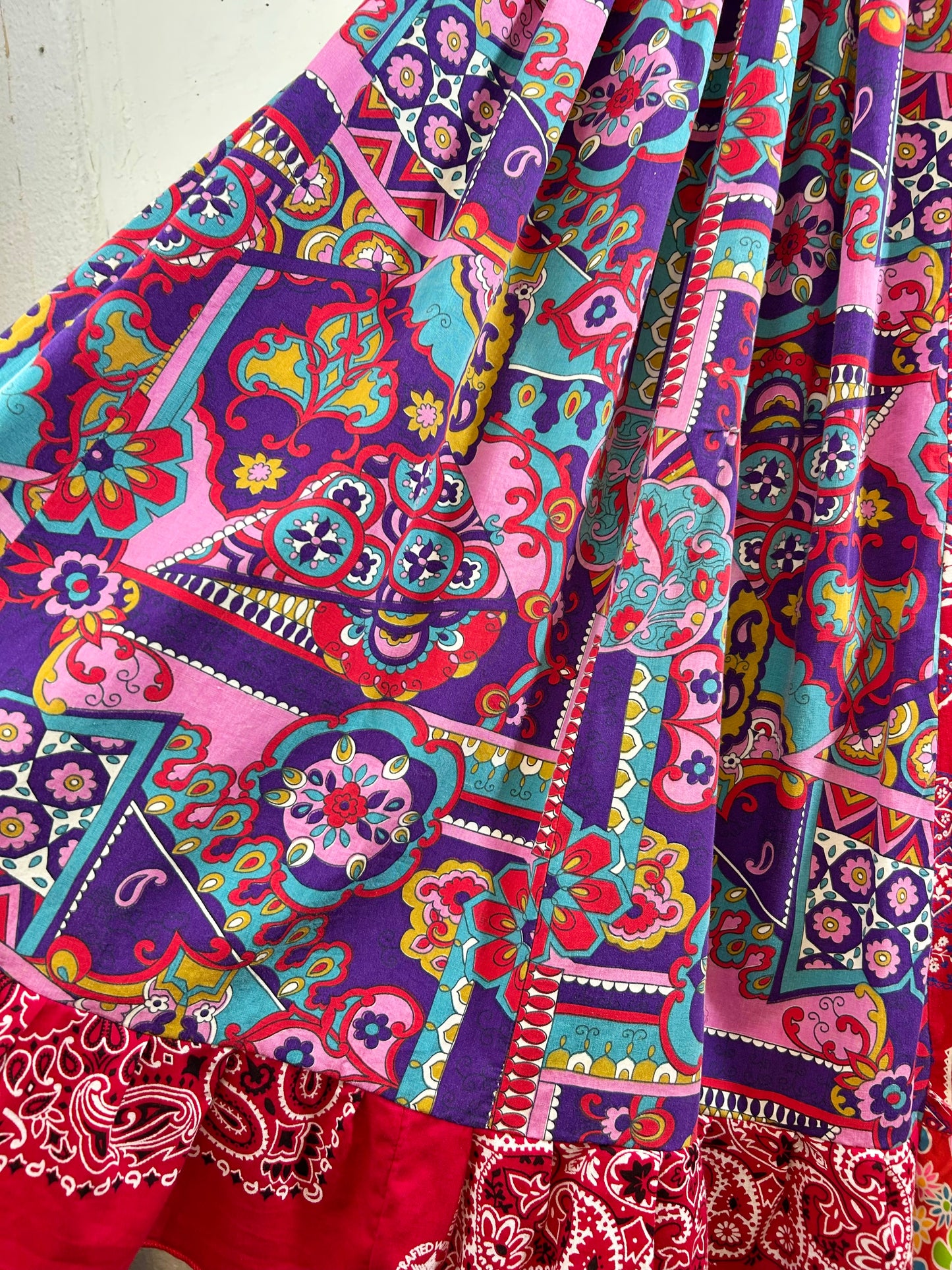 ’70s Vintage Crazy Pattern Skirt 〜Made Specially〜 [G30730]