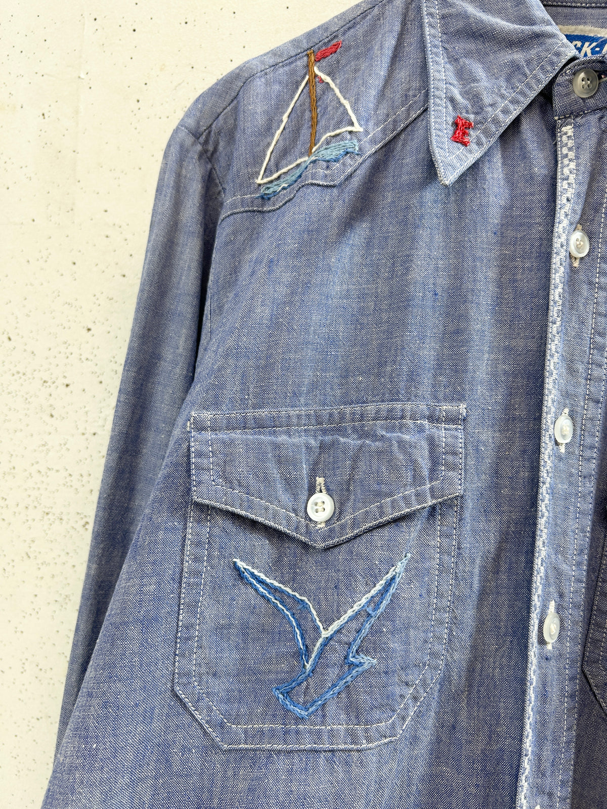 '70sVintage Chambray Shirt[I33801]