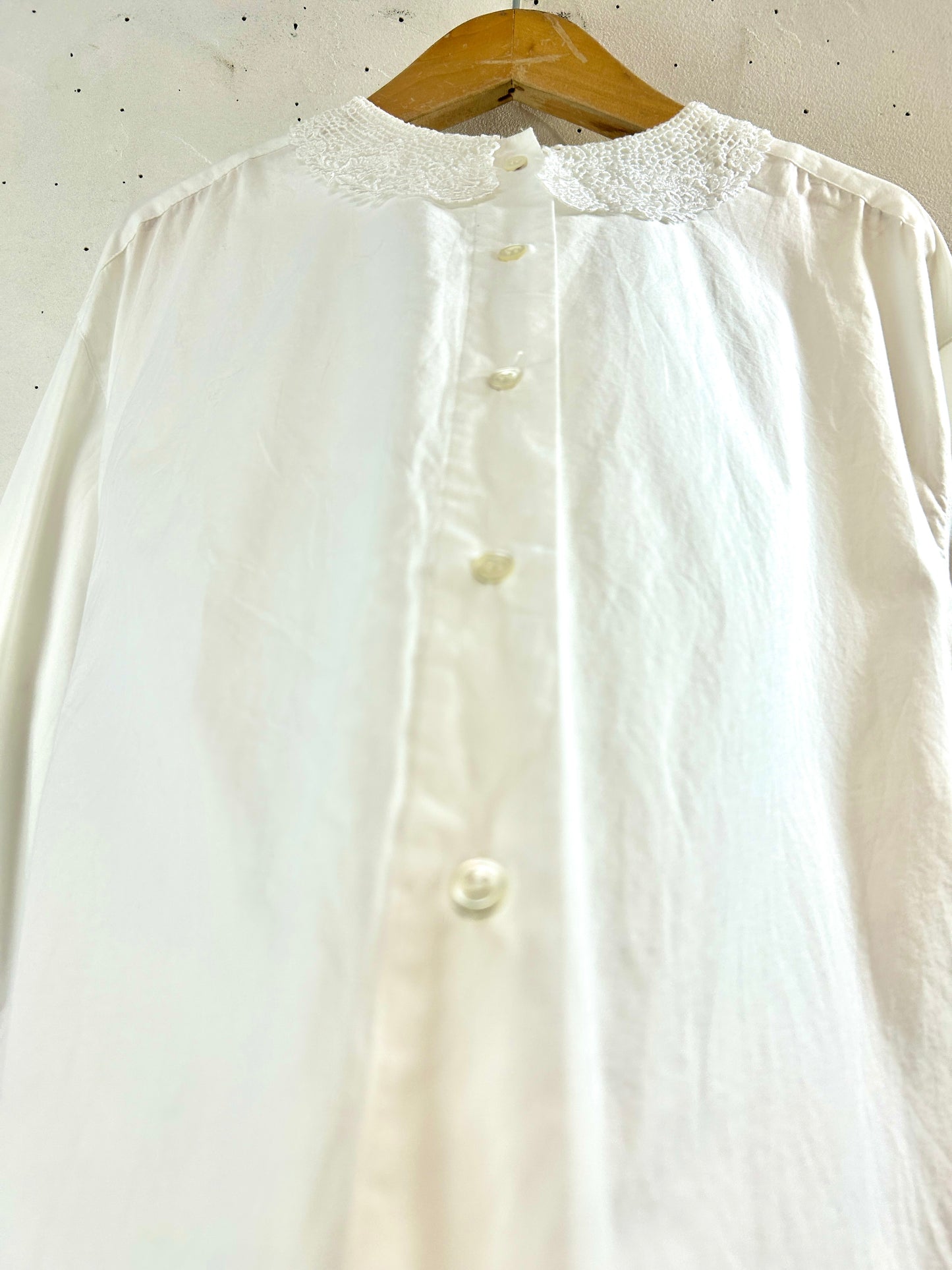Vintage White cotton Blouse [G30967]