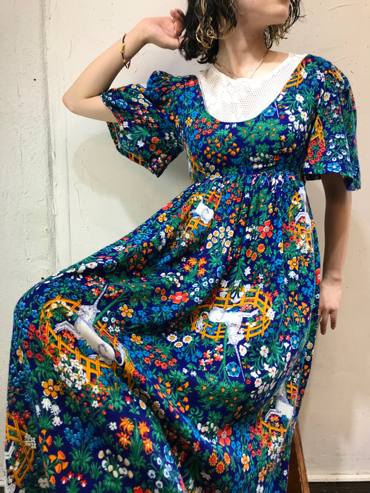 ’70s Vintage Dress 〜CLANCY JRS CALIFORNIA〜 [G24575]