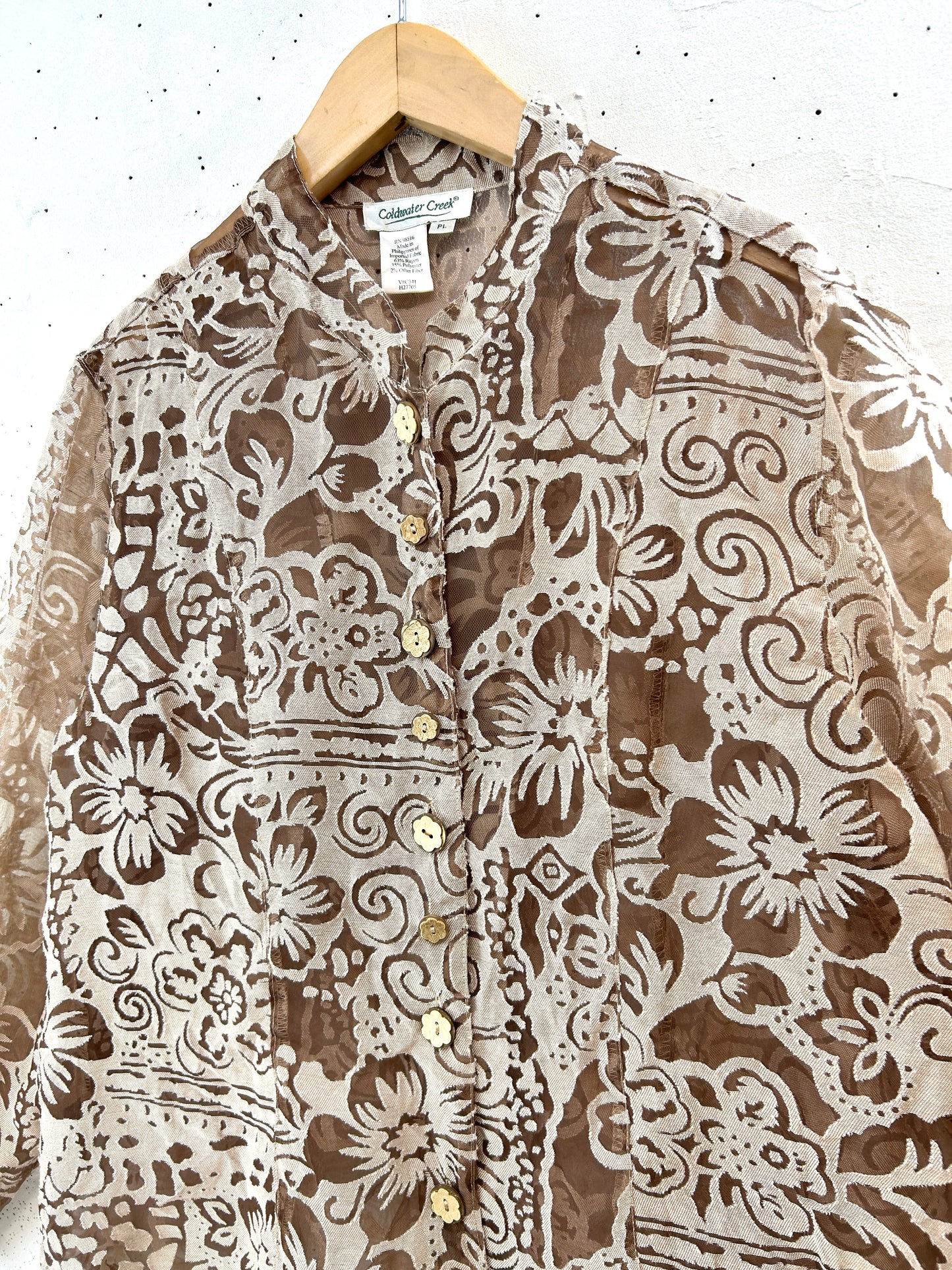 Vintage Sheer Shirt Jacket [D32208]