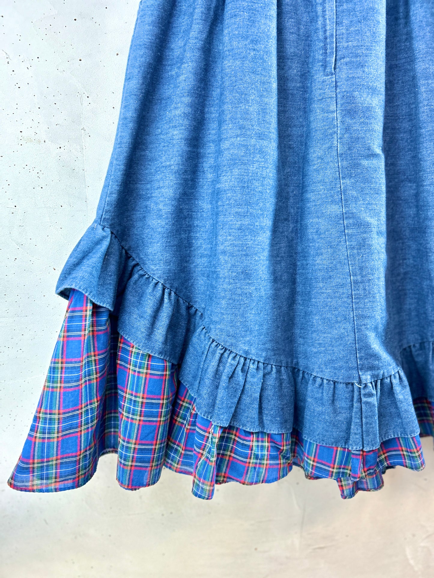 Vintage Tiered Skirt  new york  [H30822]