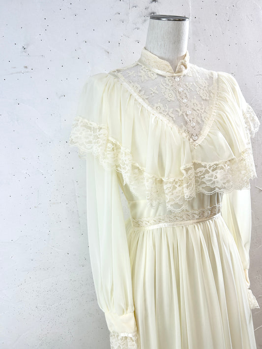 Vintage White Lace Dress [K30814]