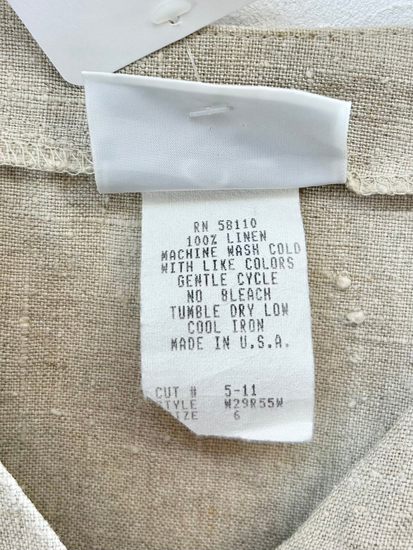 Vintage Linen Shirt MADE IN USA [G30755]