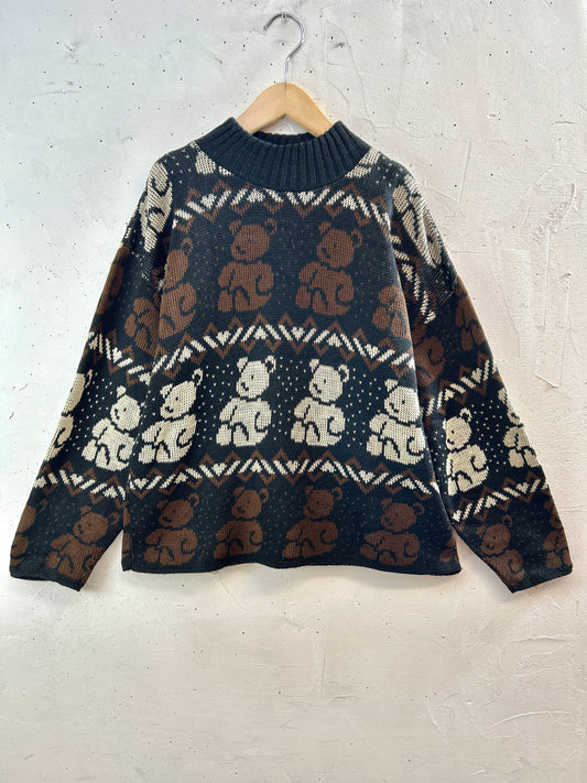 Vintage Fancy Knit Sweater 〜SEPARATE ISSUE〜 Made in USA [K30834]