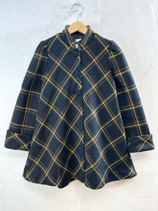 Vintage Plaid Coat  [L30964]
