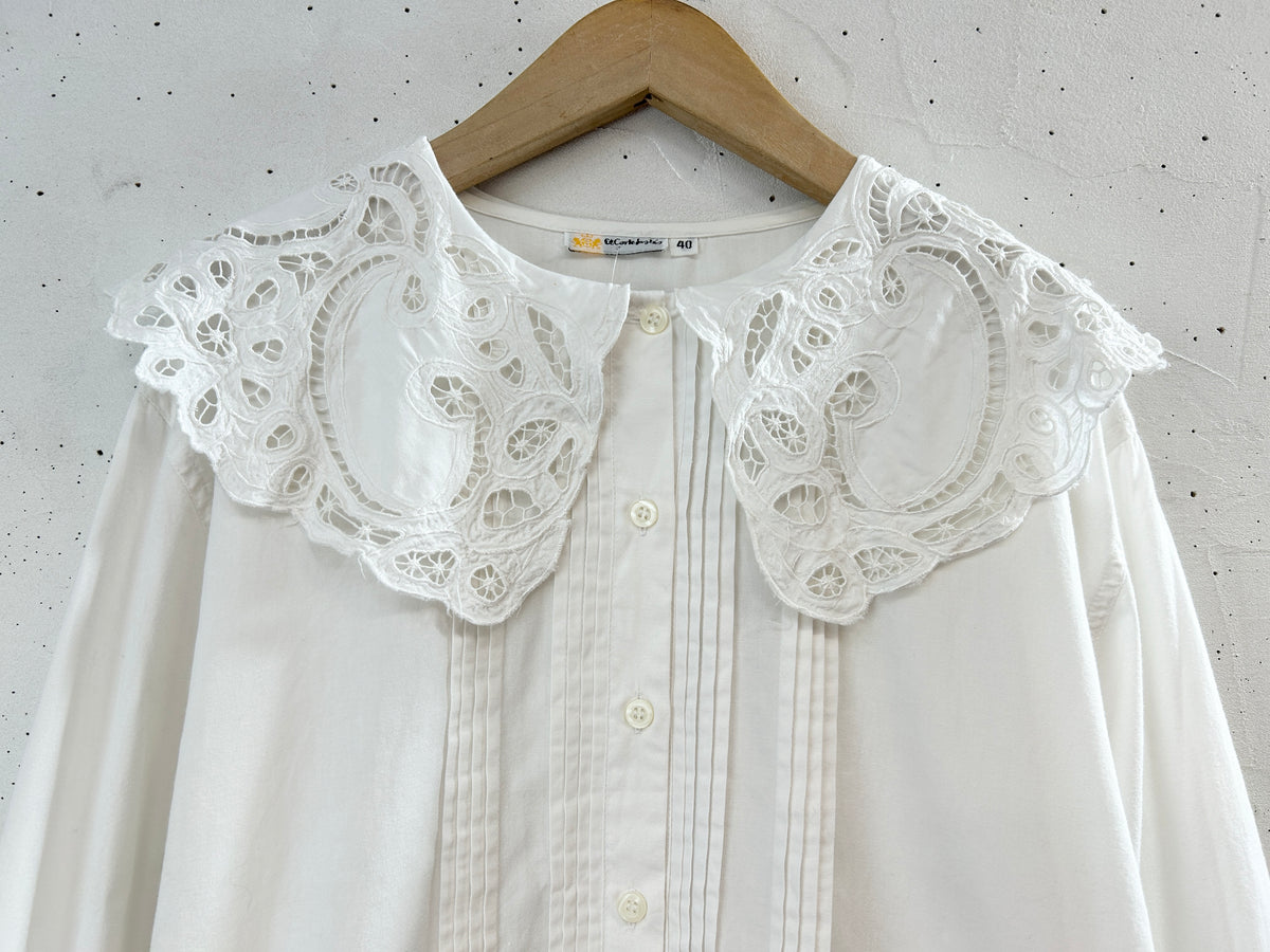 Vintage White Blouse [J34074]