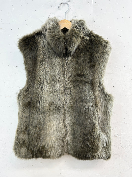Vintage Eco Fur Vest [L31049]