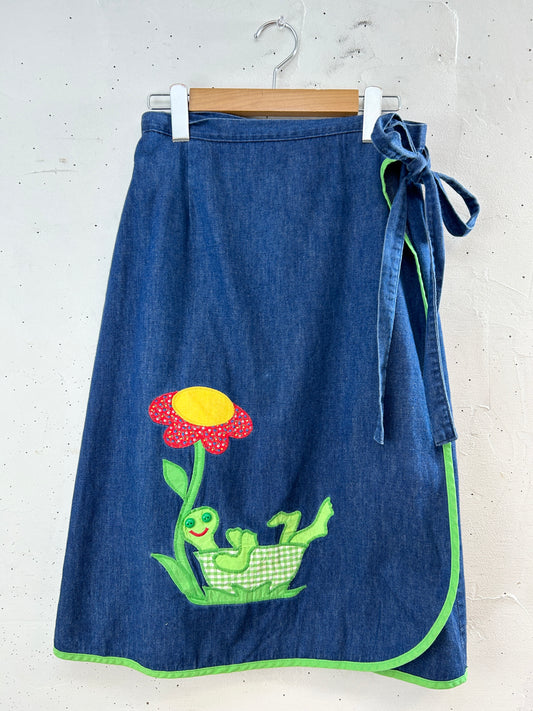 Vintage Wrap Skirt '70s Turtle [H30810]