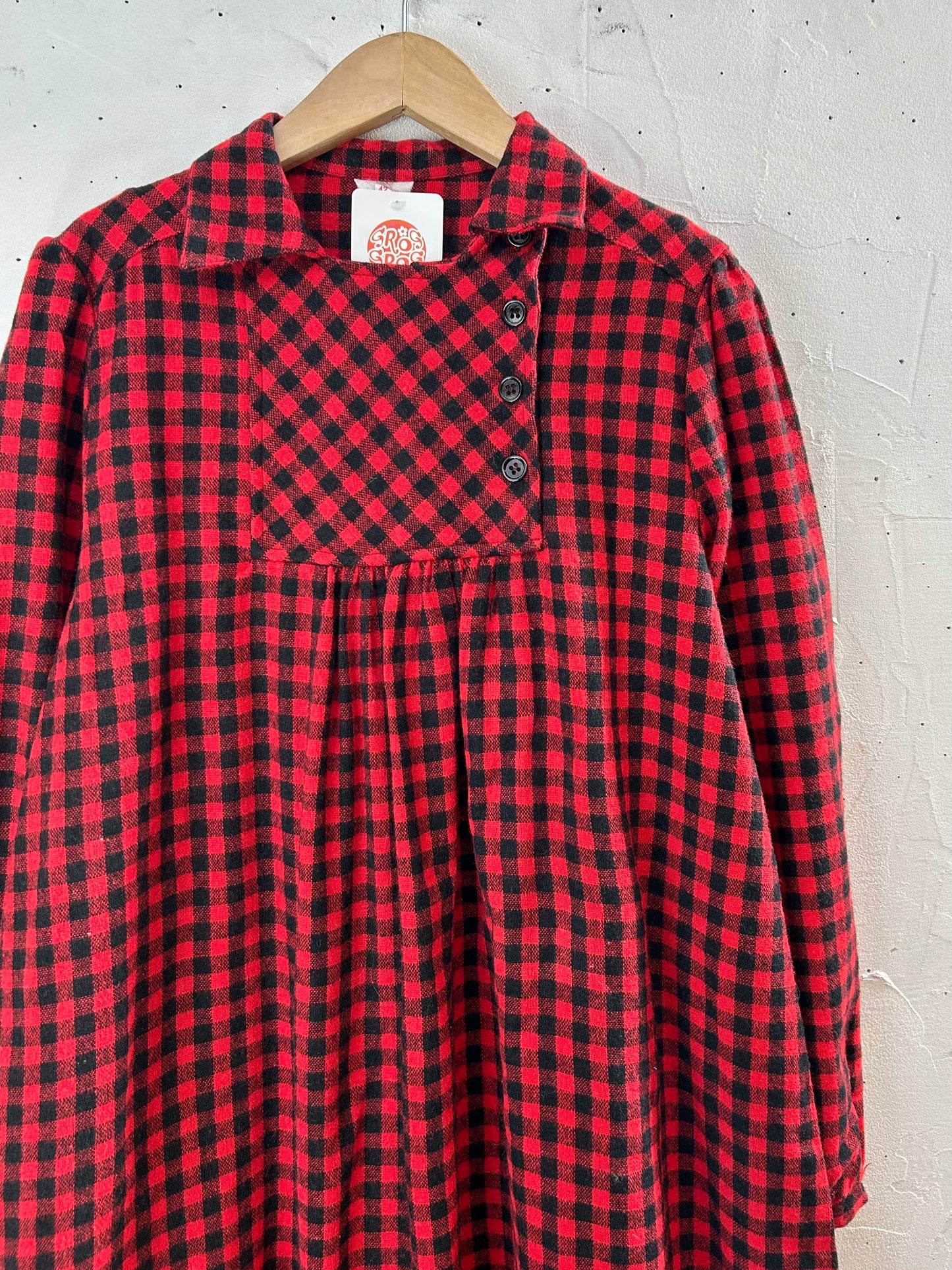 Vintage Plaid Dress [L29217]