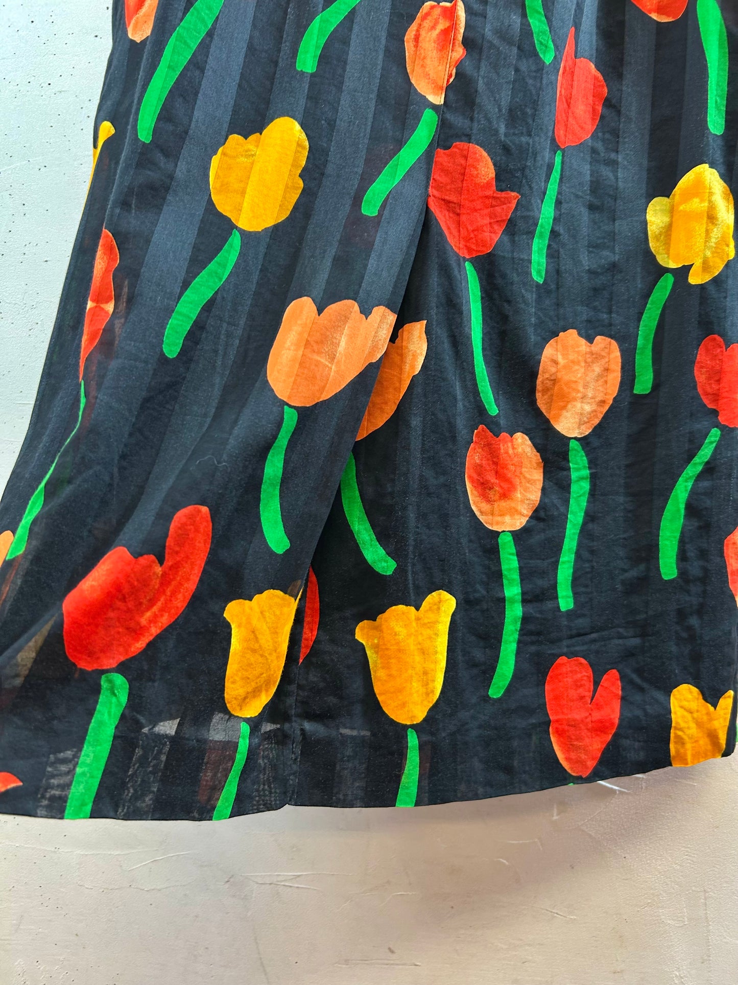 Vintage Tulip Pattern Dress MADE IN GERMANY [G30591]