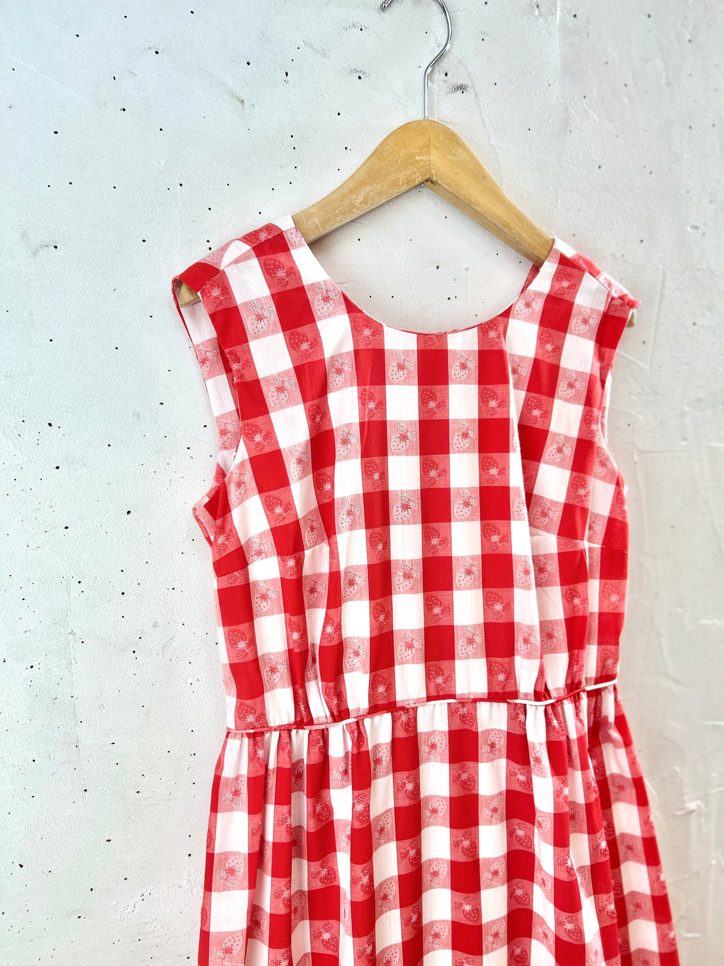 Vintage Dress ‘70s Strawberry [H30838]