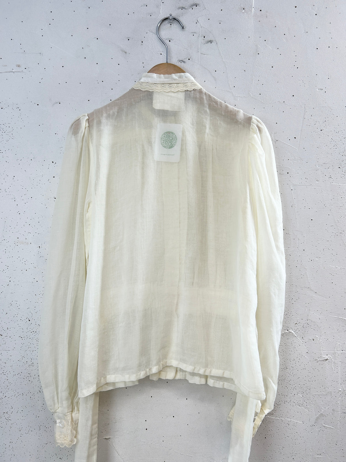 Vintage White Blouse 〜GUNNIES〜 でかタグ [I34005]