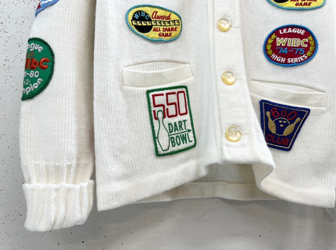 '70s Vintage Patch Cardigan [D32074]