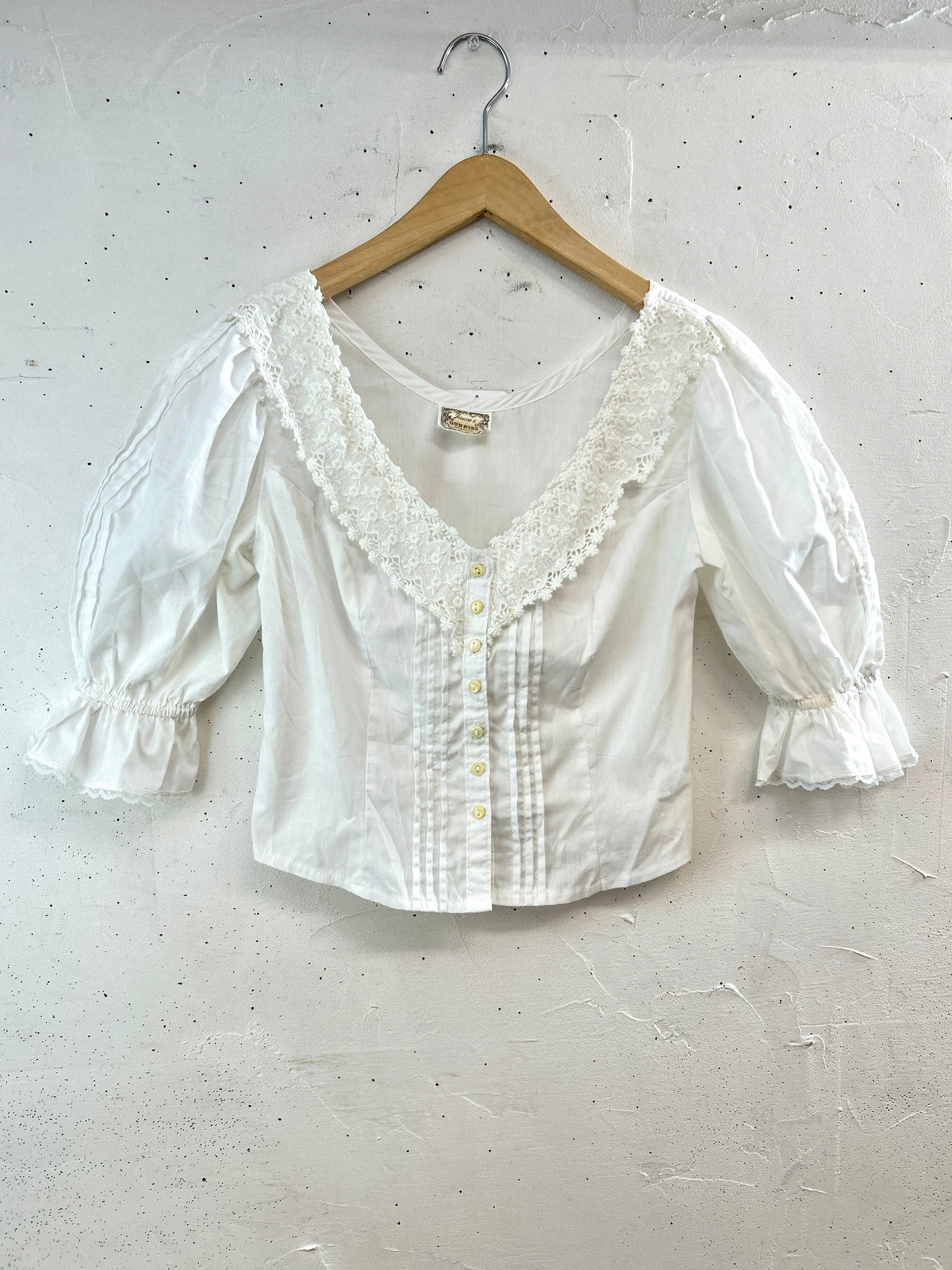 '70sVintage White Blouse 〜GUNNIES〜 [A31323]