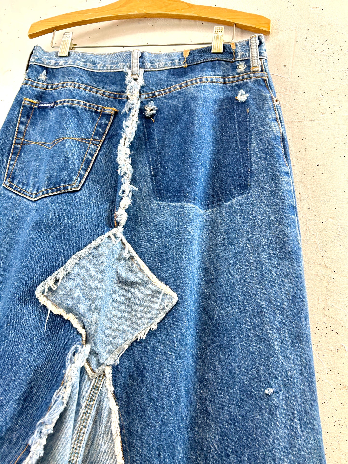 Vintage Denim Patchwork Skirt [F32635]