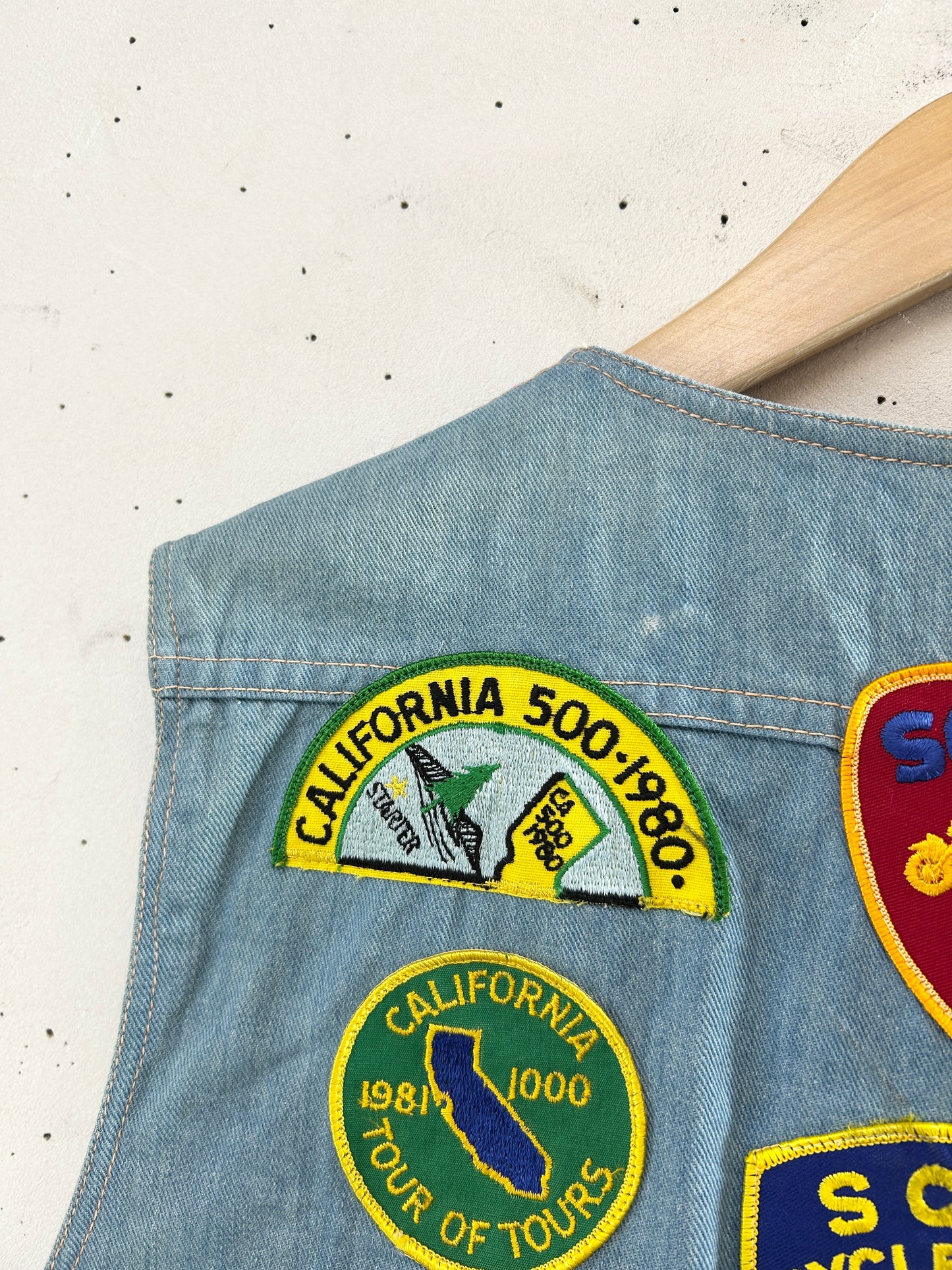 '70s Vintage Patch Vest [K30781]