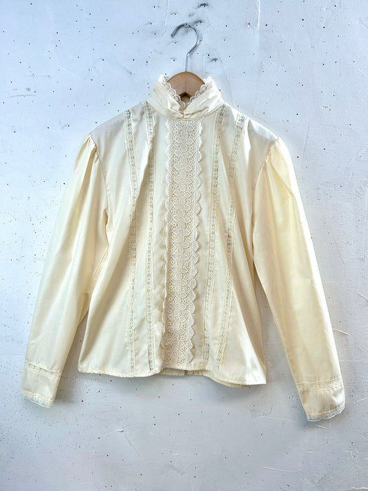 Vintage White Blouse 〜GUNNE SAX〜 [I30320]