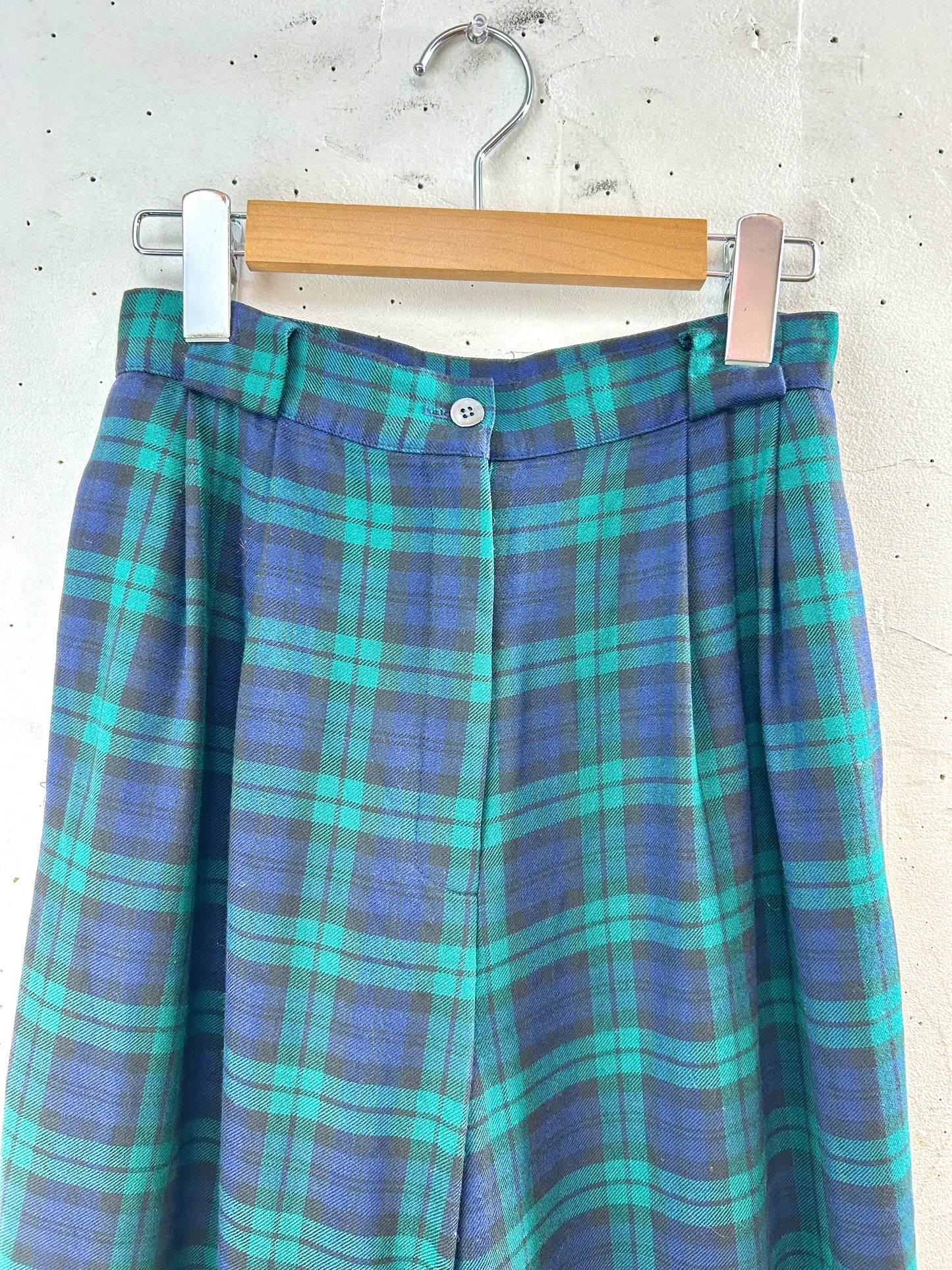 Vintage Plaid Wool Pants [I30276]