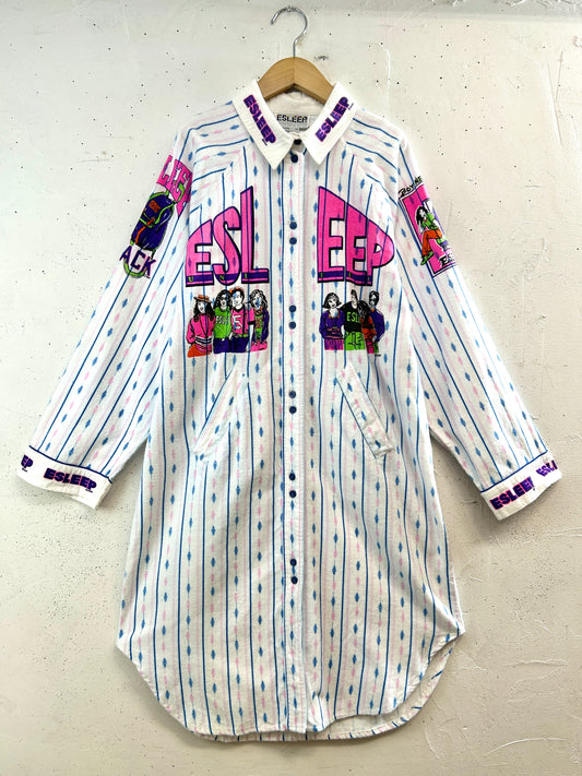 Vintage Flannel Dress 〜ESLEEP〜 [E32338]