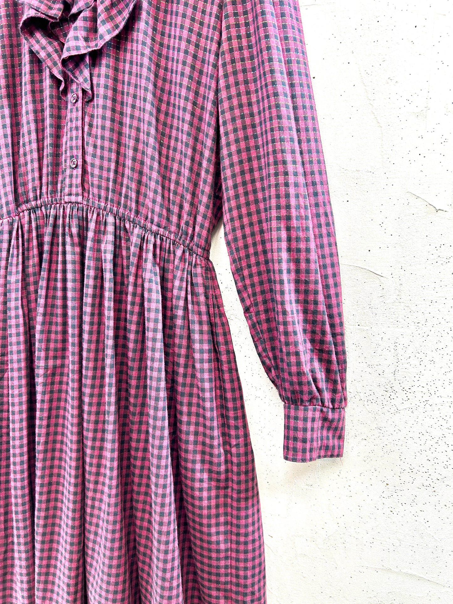 ’70s Vintage Frills Dress [A31457]