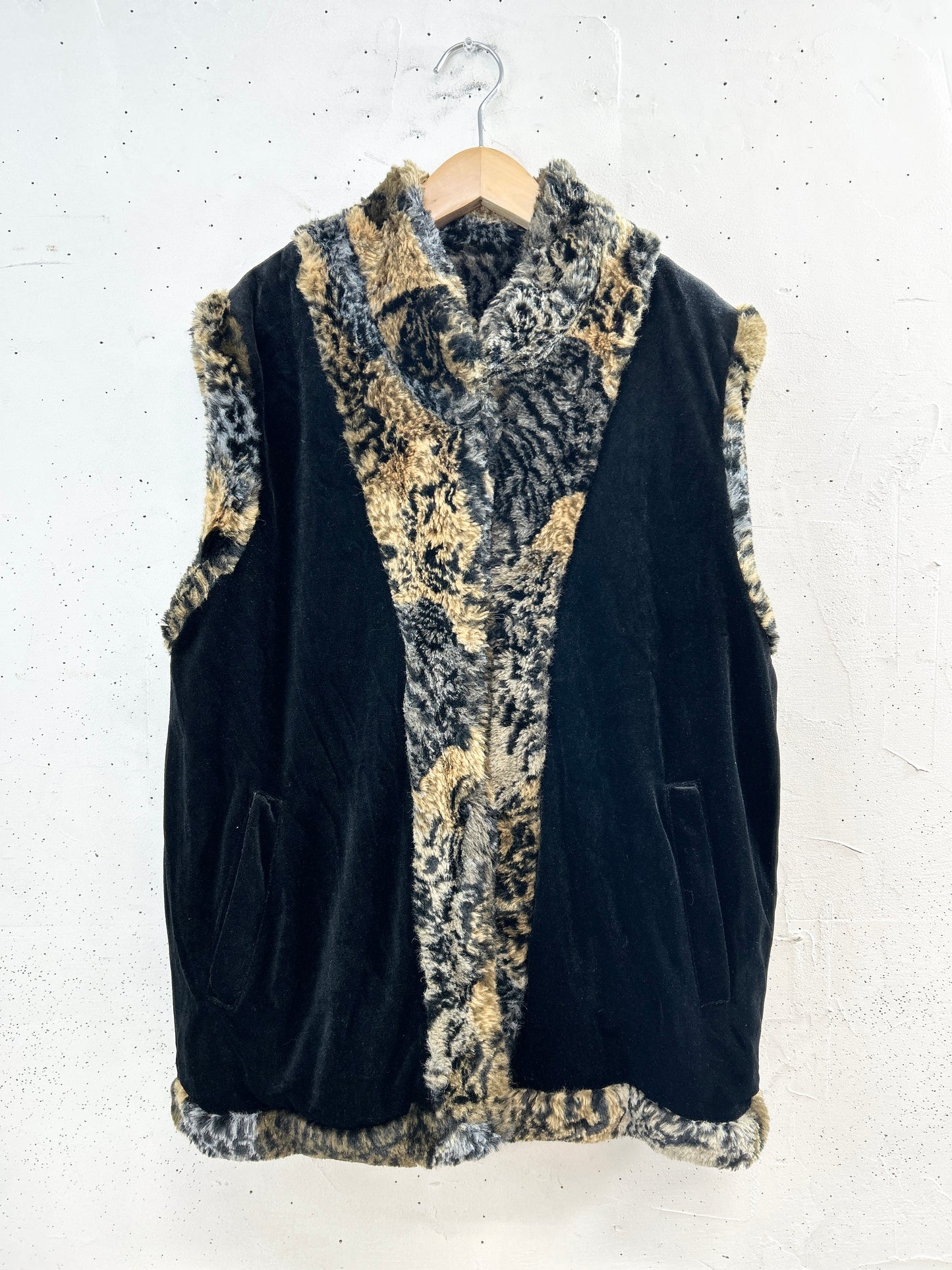 Vintage Eco Fur Vest [L31077]