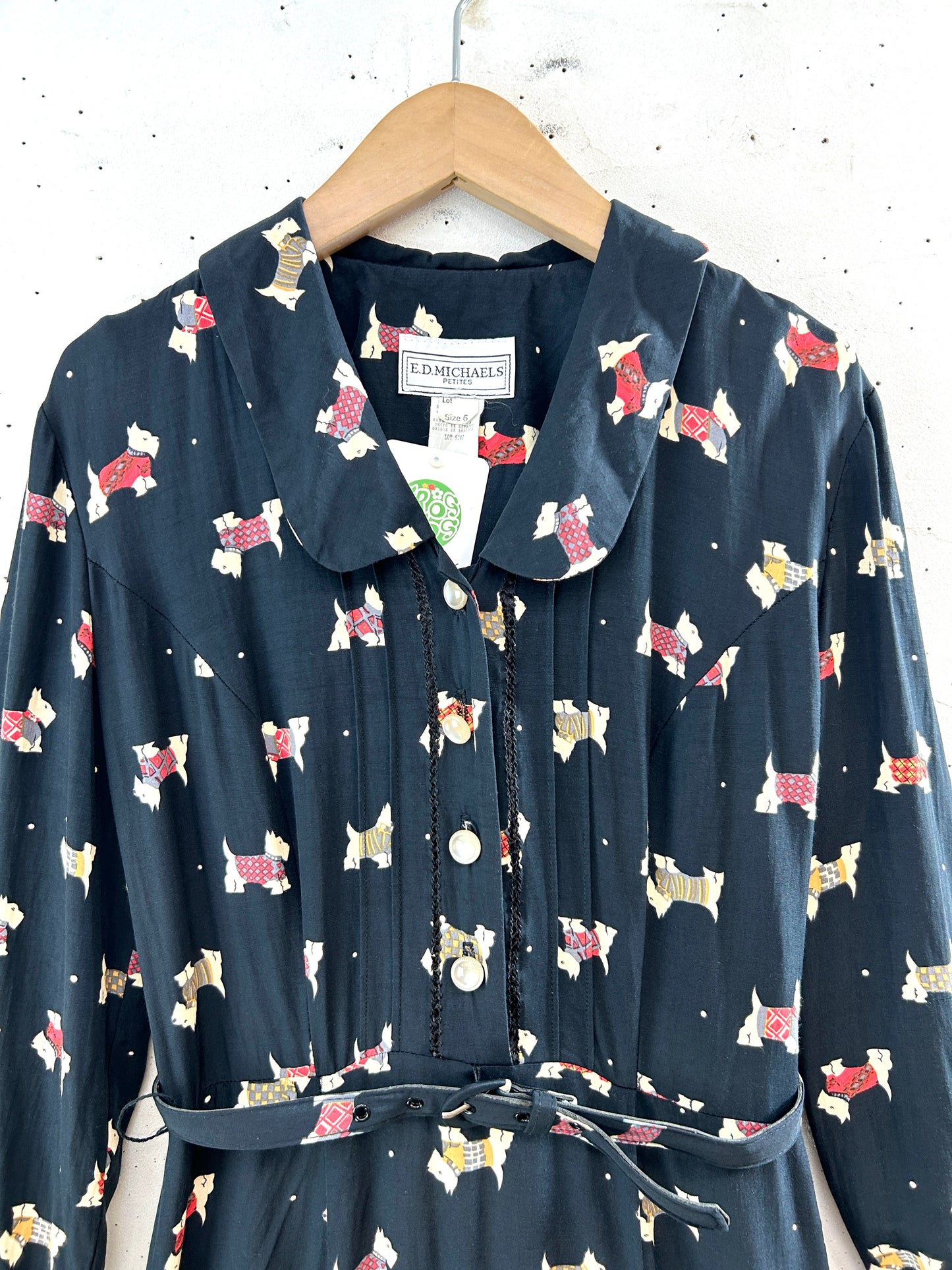 Vintage Rayon Dress 〜E.D.MICHAELS〜 MADE IN USA [F32882]