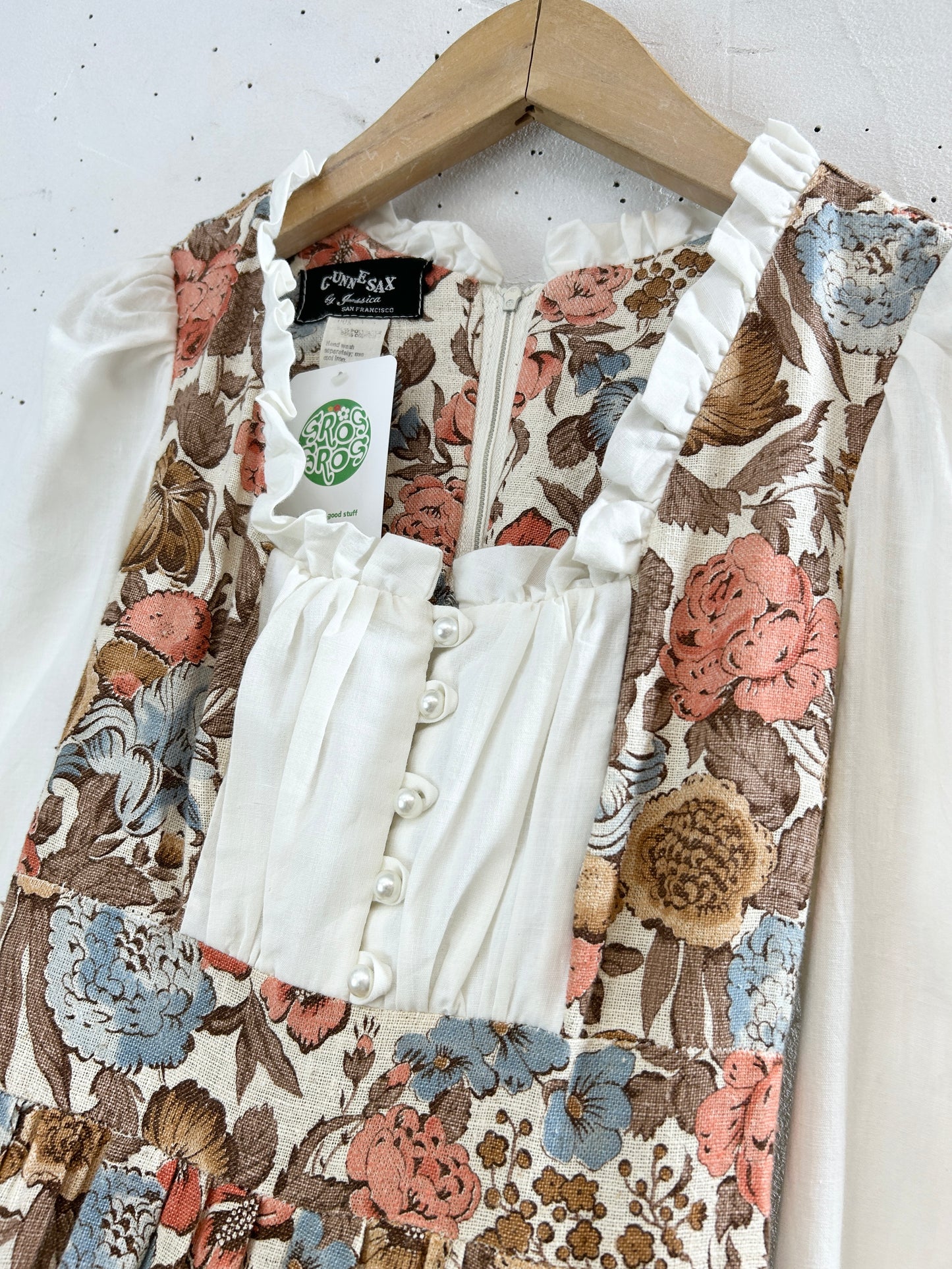 ’70s Vintage Dress〜GUNNE SAX〜 黒タグ [H33604］