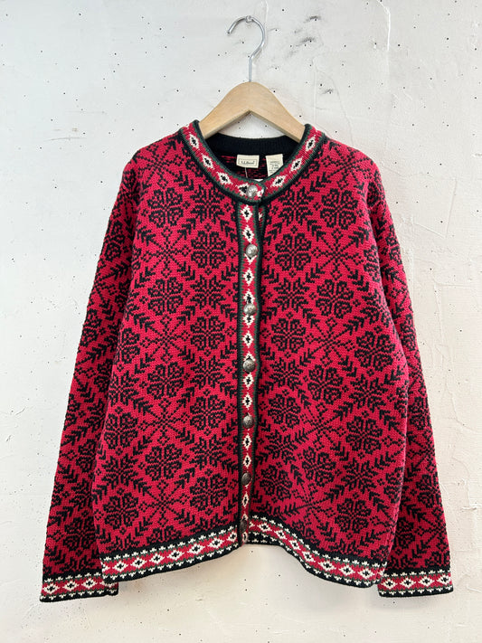 Nordic cotton Knit Cardigan 〜L.L.Bean〜 [I30337]