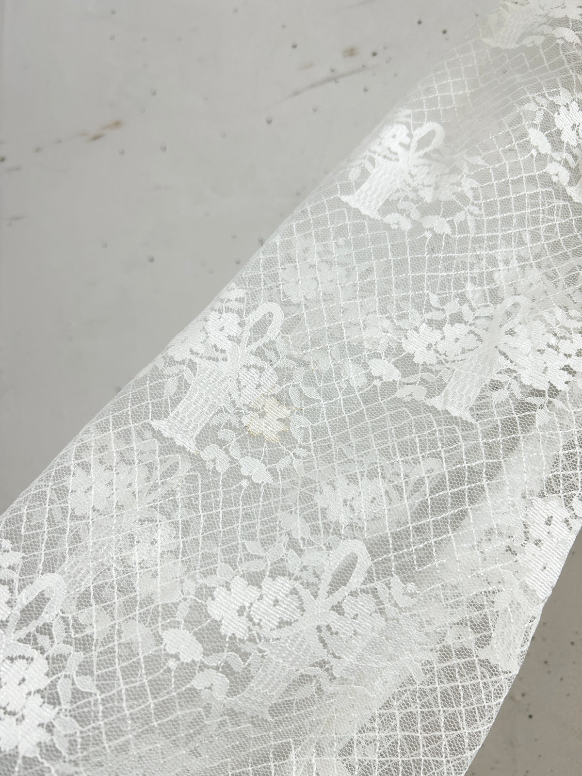 Vintage White Lace Dress [I33820]
