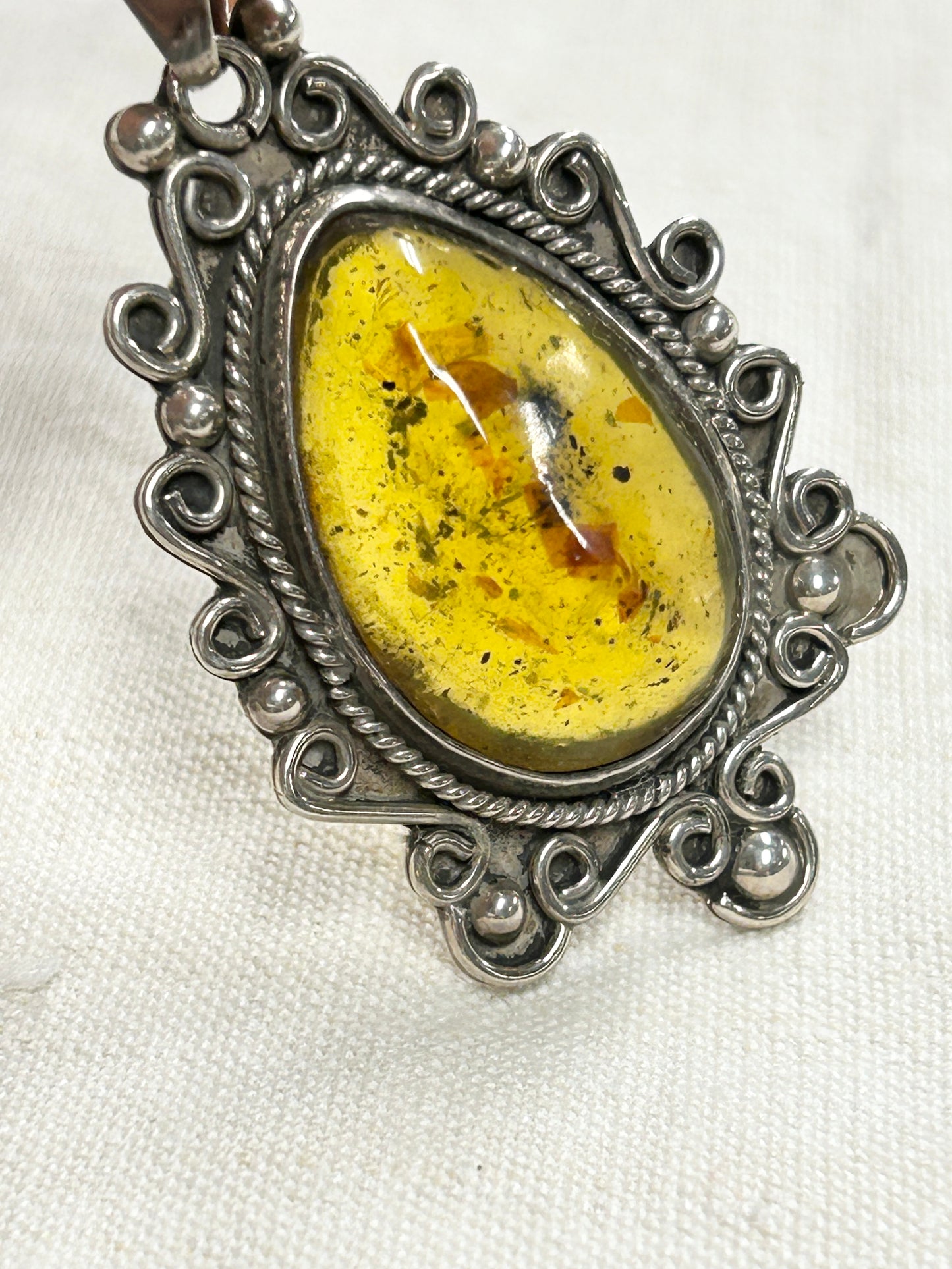 Vintage 925 Silver MEXICO Pendant Top [J30537]