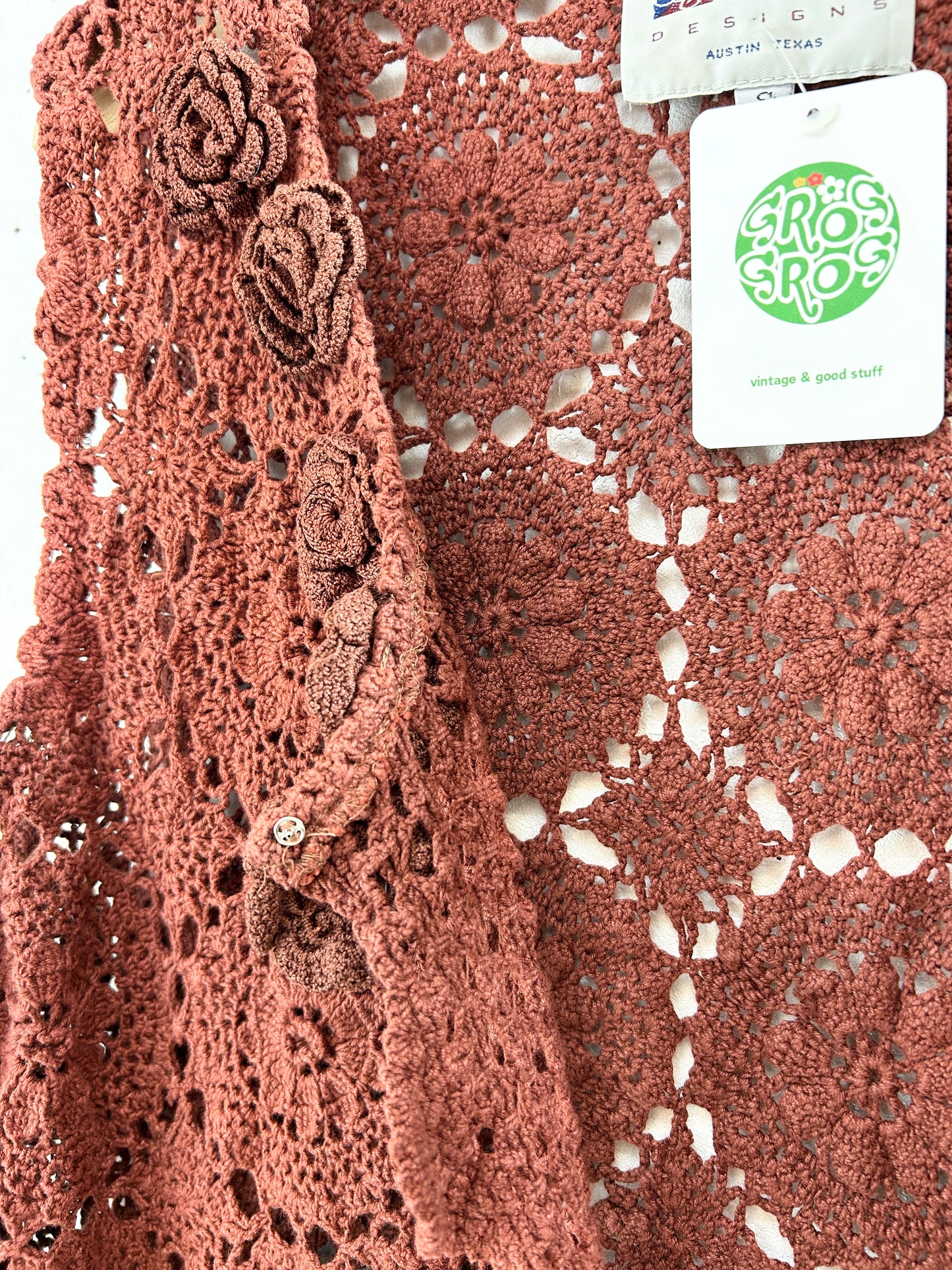 Vintage Crochet Vest 〜MADE IN USA〜 [J30543]