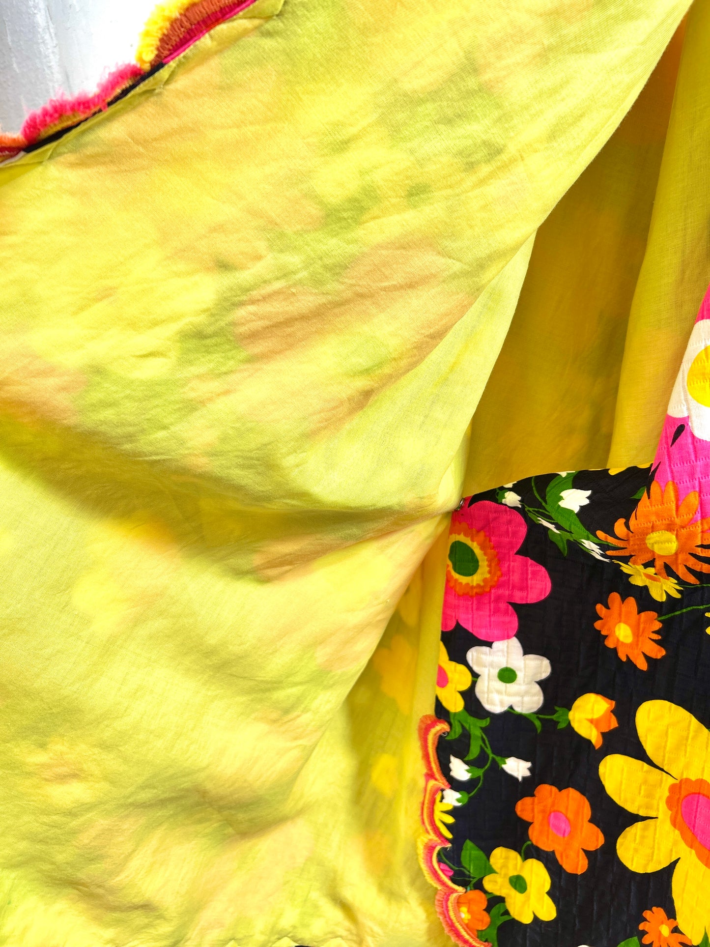 '70sVintage Wrap Skirt  Flower [I30109]