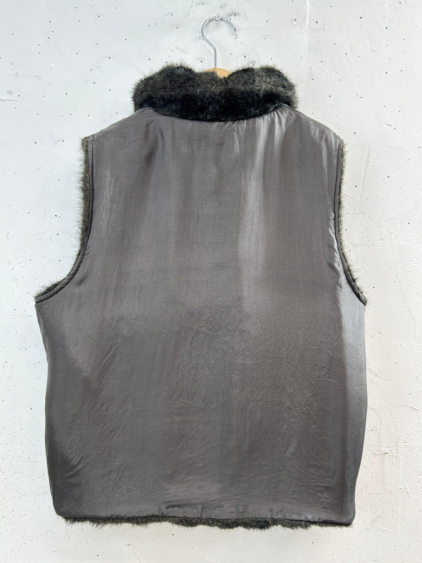 Vintage Eco Fur Vest [L31048]
