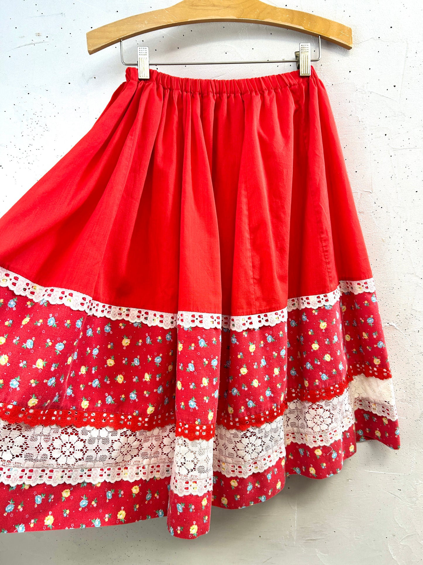 ’70s Velour Skirt 〜carefree fashions〜 [E32543]