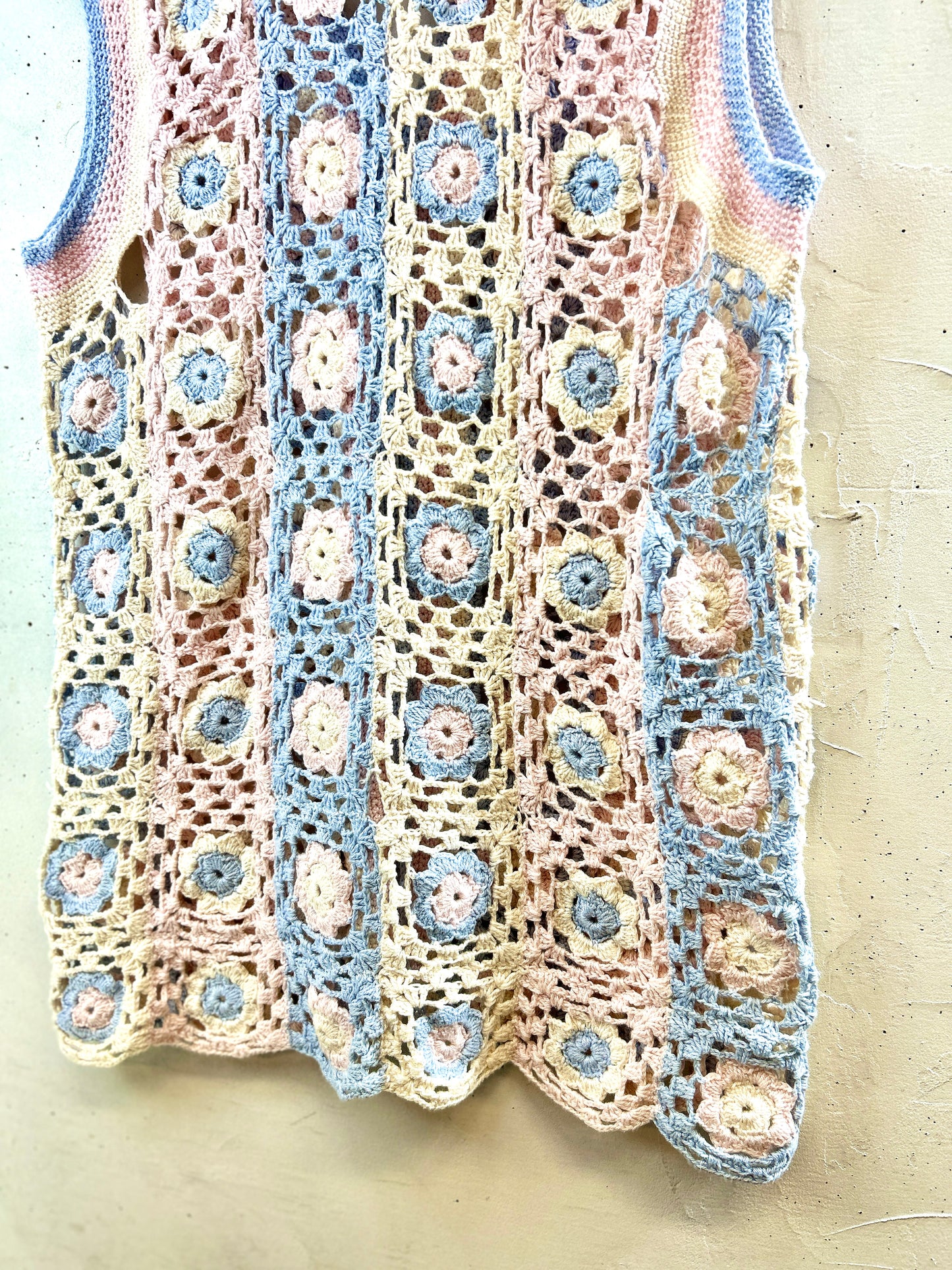 Vintage Granny Square Vest [I30999]