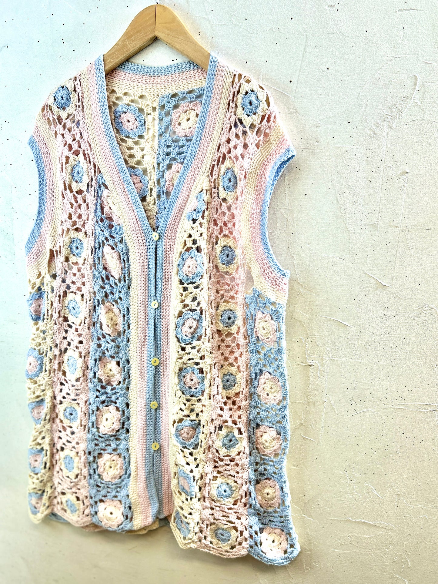 Vintage Granny Square Vest [I30999]